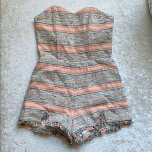 Pink Striped Romper